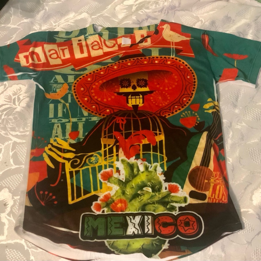 Colorful Kids Shirt with Mexico Design